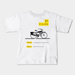 Classic Bycicle Style Kids T-Shirt